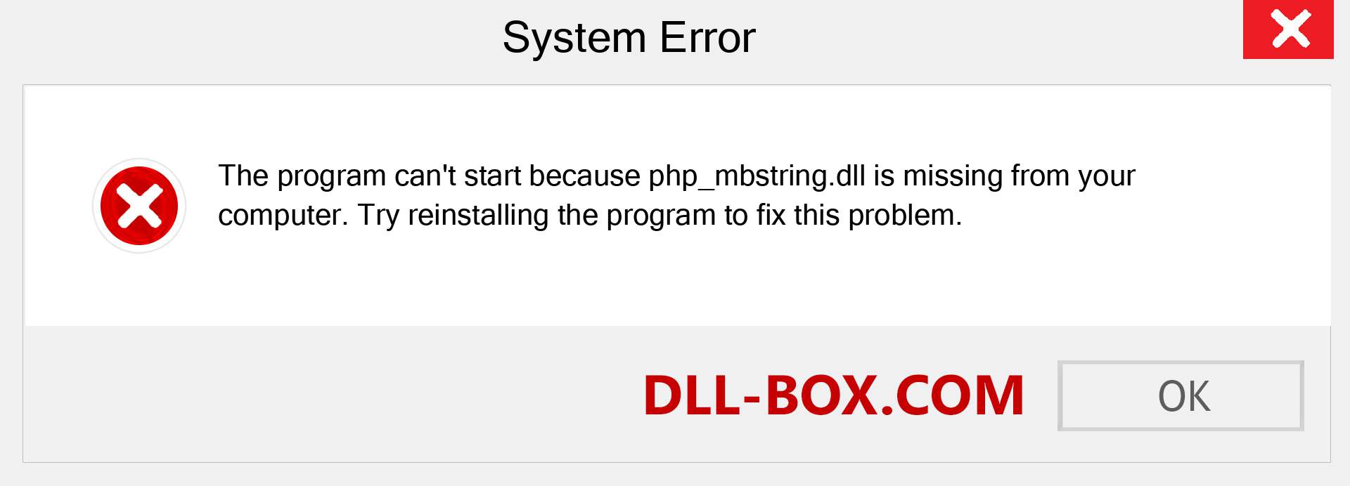  php_mbstring.dll file is missing?. Download for Windows 7, 8, 10 - Fix  php_mbstring dll Missing Error on Windows, photos, images